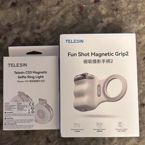Creator Kit- C03 Magnetic Selfie Ring Light and Magnetic Grip2- NEW UNOPENED